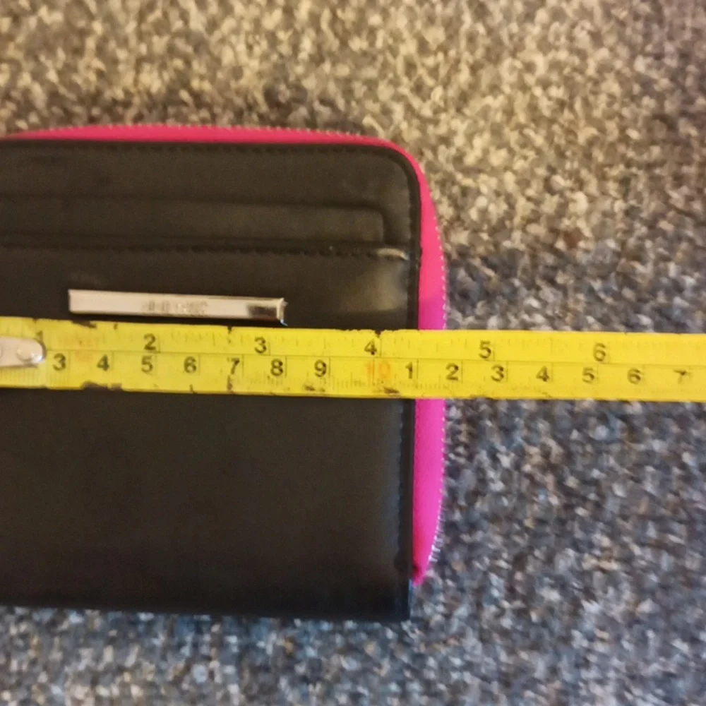 Nine West Pink and black soft leather like wallet
